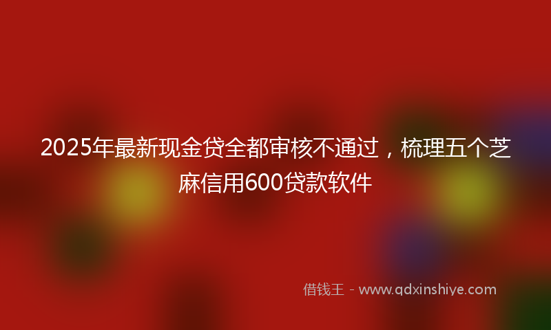 2025年最新现金贷全都审核不通过，梳理五个芝麻信用600贷款软件