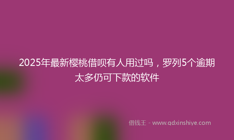 2025年最新樱桃借呗有人用过吗，罗列5个逾期太多仍可下款的软件