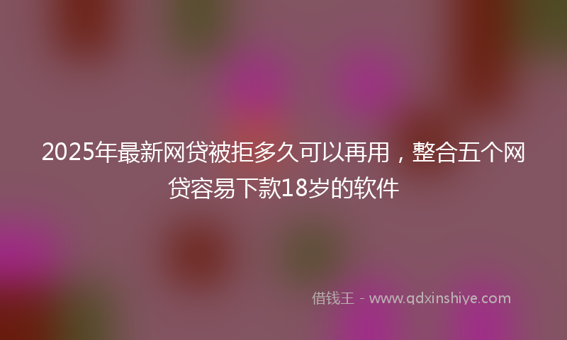 2025年最新网贷被拒多久可以再用，整合五个网贷容易下款18岁的软件