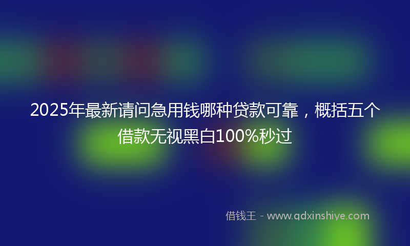 2025年最新请问急用钱哪种贷款可靠，概括五个借款无视黑白100%秒过