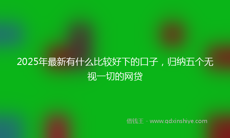 2025年最新有什么比较好下的口子，归纳五个无视一切的网贷