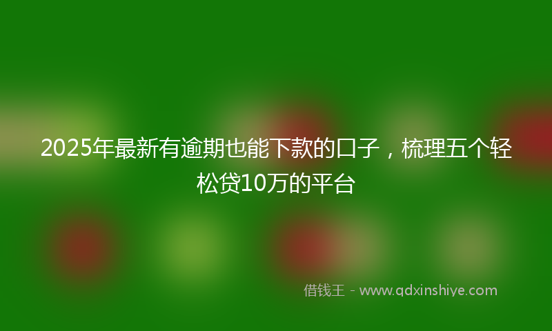 2025年最新有逾期也能下款的口子，梳理五个轻松贷10万的平台