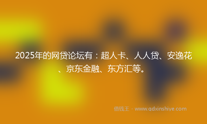 2025年的网贷论坛有：超人卡、人人贷、安逸花、京东金融、东方汇等。