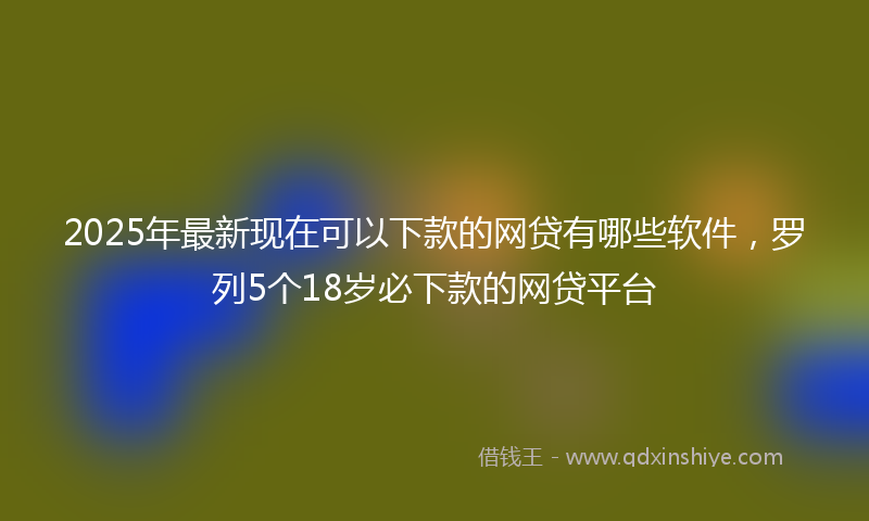 2025年最新现在可以下款的网贷有哪些软件，罗列5个18岁必下款的网贷平台