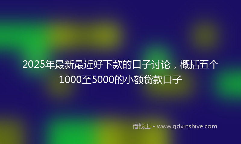 2025年最新最近好下款的口子讨论，概括五个1000至5000的小额贷款口子