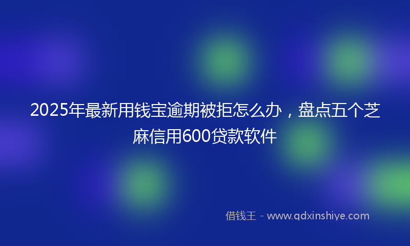 2025年最新用钱宝逾期被拒怎么办，盘点五个芝麻信用600贷款软件