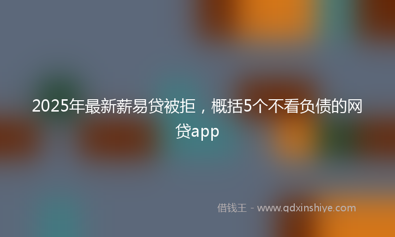 2025年最新薪易贷被拒，概括5个不看负债的网贷app