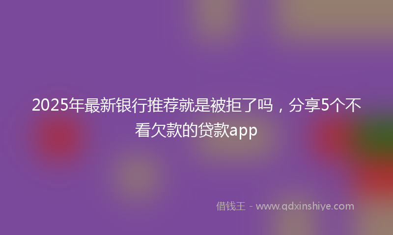 2025年最新银行推荐就是被拒了吗，分享5个不看欠款的贷款app