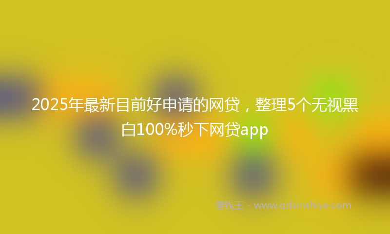 2025年最新目前好申请的网贷，整理5个无视黑白100%秒下网贷app