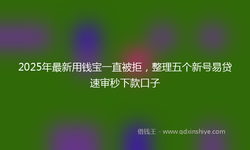 2025年最新用钱宝一直被拒，整理五个新号易贷速审秒下款口子