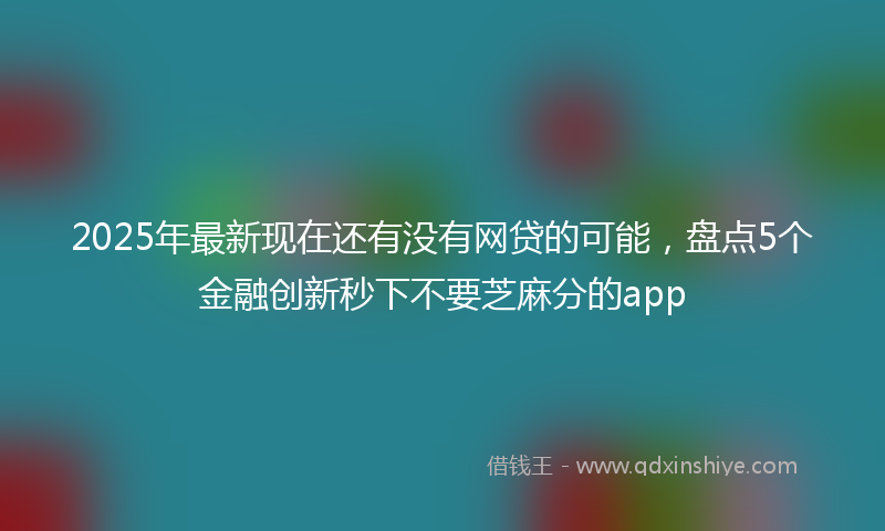 2025年最新现在还有没有网贷的可能，盘点5个金融创新秒下不要芝麻分的app