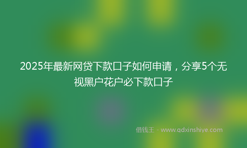 2025年最新网贷下款口子如何申请，分享5个无视黑户花户必下款口子
