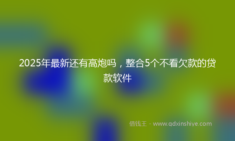 2025年最新还有高炮吗，整合5个不看欠款的贷款软件