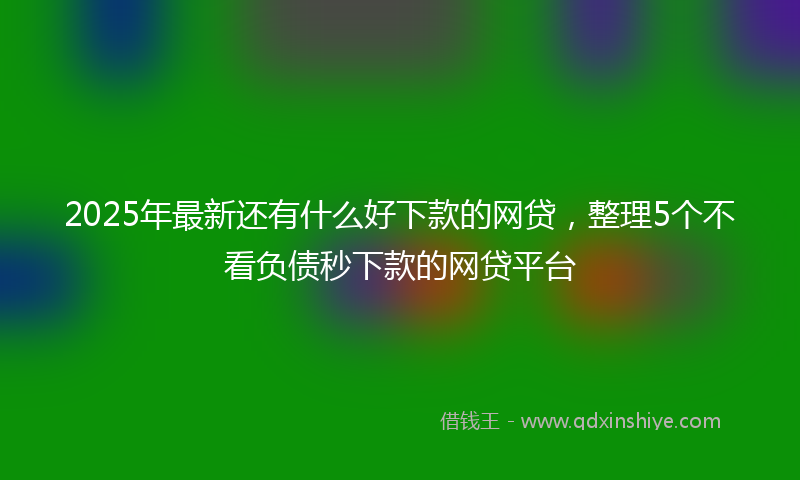 2025年最新还有什么好下款的网贷，整理5个不看负债秒下款的网贷平台