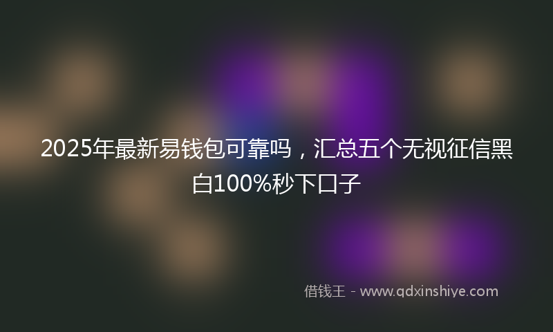 2025年最新易钱包可靠吗，汇总五个无视征信黑白100%秒下口子