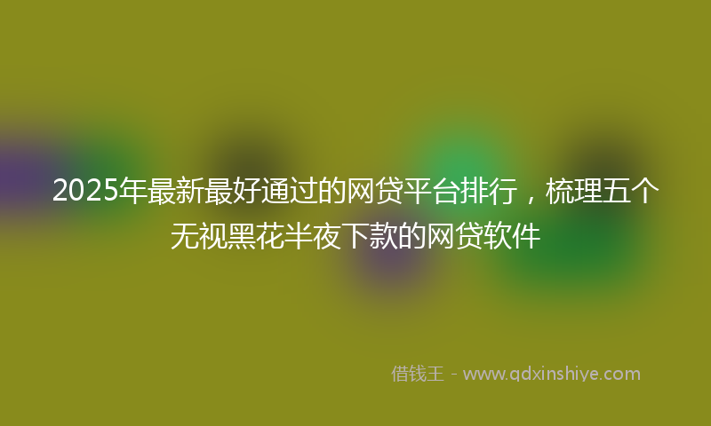 2025年最新最好通过的网贷平台排行，梳理五个无视黑花半夜下款的网贷软件