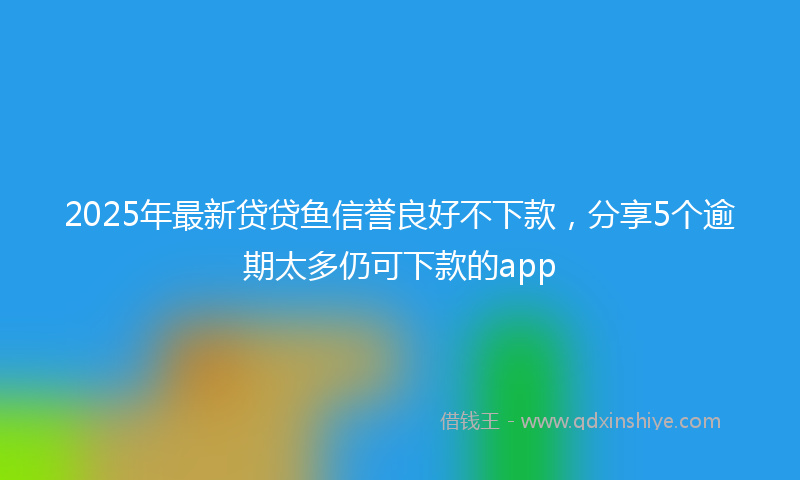 2025年最新贷贷鱼信誉良好不下款，分享5个逾期太多仍可下款的app