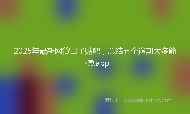 2025年最新网贷口子贴吧，总结五个逾期太多能下款app