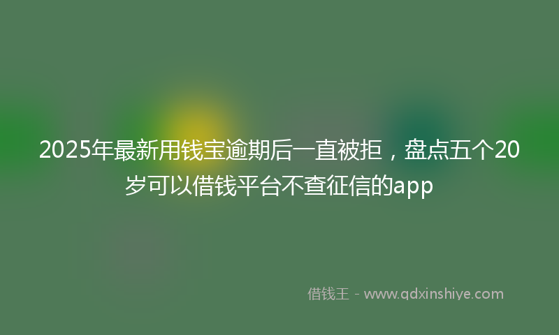 2025年最新用钱宝逾期后一直被拒，盘点五个20岁可以借钱平台不查征信的app
