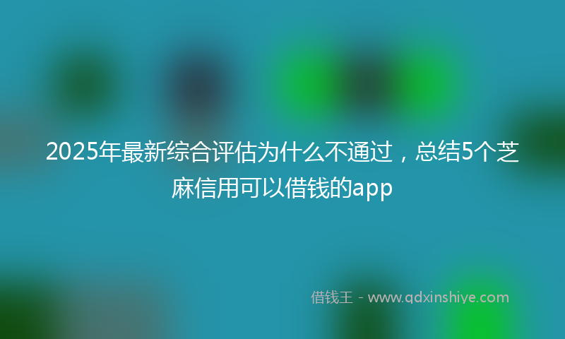 2025年最新综合评估为什么不通过，总结5个芝麻信用可以借钱的app