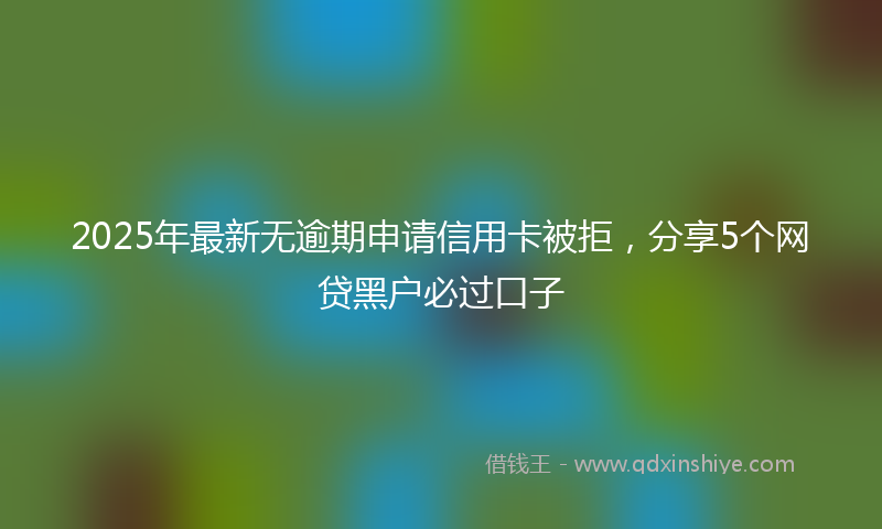 2025年最新无逾期申请信用卡被拒，分享5个网贷黑户必过口子