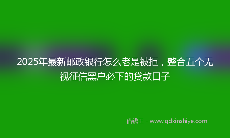 2025年最新邮政银行怎么老是被拒，整合五个无视征信黑户必下的贷款口子