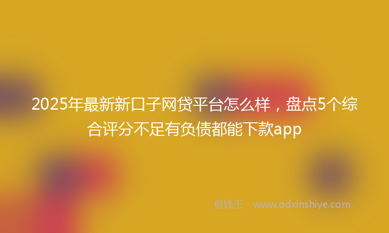 2025年最新新口子网贷平台怎么样，盘点5个综合评分不足有负债都能下款app