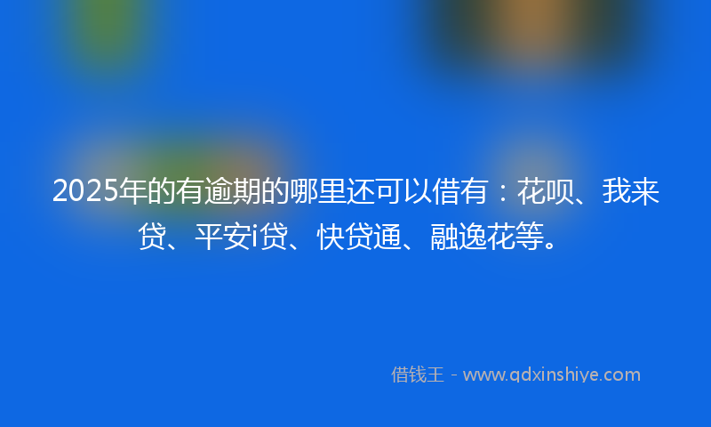 2025年的有逾期的哪里还可以借有：花呗、我来贷、平安i贷、快贷通、融逸花等。