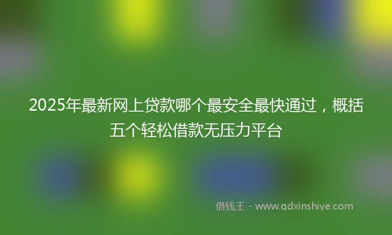 2025年最新网上贷款哪个最安全最快通过，概括五个轻松借款无压力平台