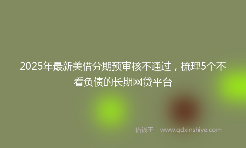 2025年最新美借分期预审核不通过，梳理5个不看负债的长期网贷平台