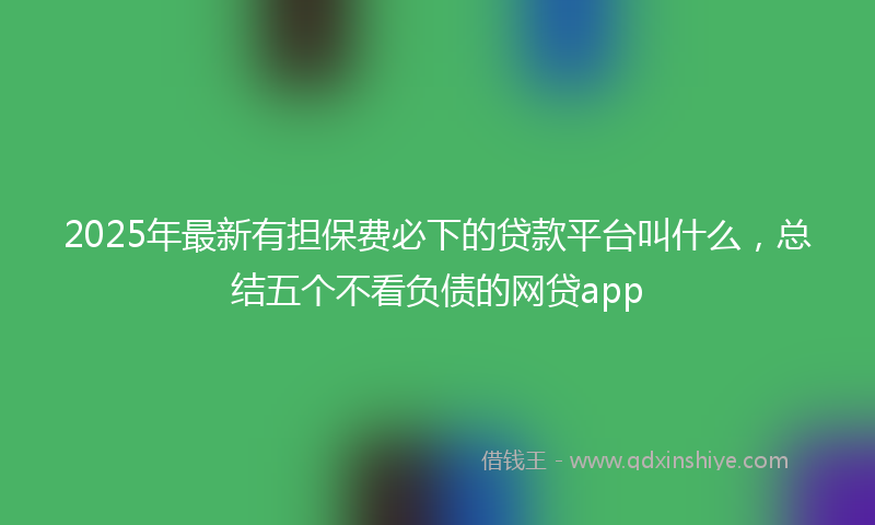 2025年最新有担保费必下的贷款平台叫什么，总结五个不看负债的网贷app