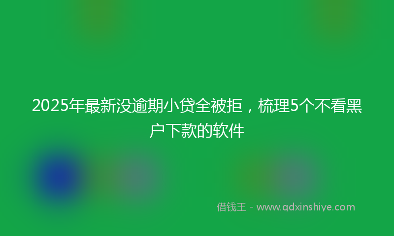 2025年最新没逾期小贷全被拒，梳理5个不看黑户下款的软件