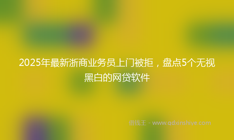 2025年最新浙商业务员上门被拒，盘点5个无视黑白的网贷软件