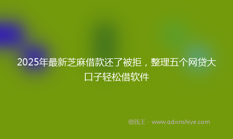 2025年最新芝麻借款还了被拒，整理五个网贷大口子轻松借软件