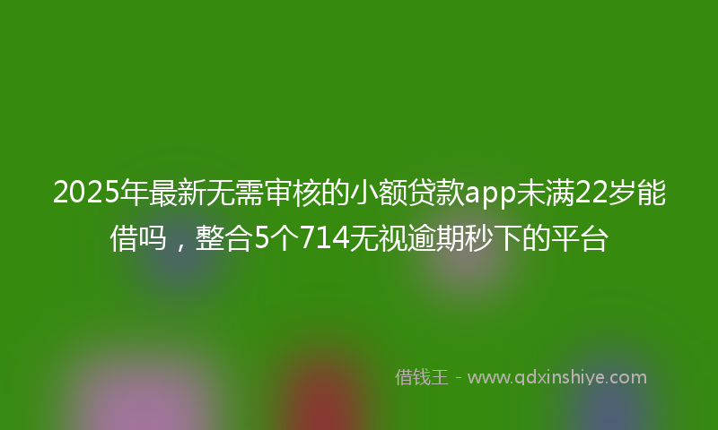 2025年最新无需审核的小额贷款app未满22岁能借吗，整合5个714无视逾期秒下的平台