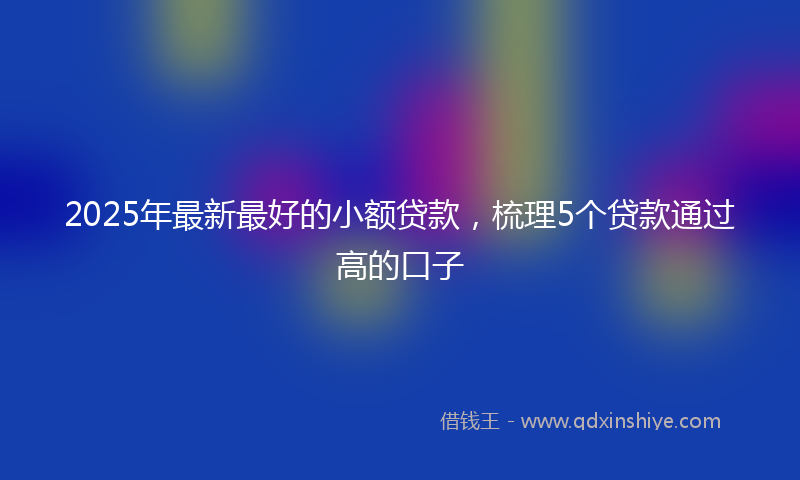 2025年最新最好的小额贷款，梳理5个贷款通过高的口子