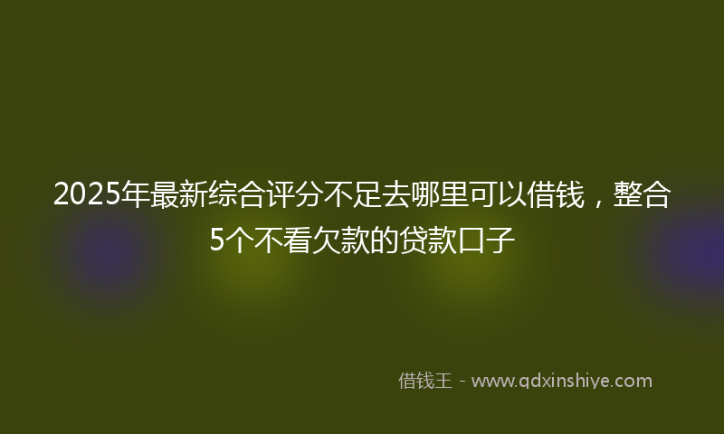 2025年最新综合评分不足去哪里可以借钱，整合5个不看欠款的贷款口子