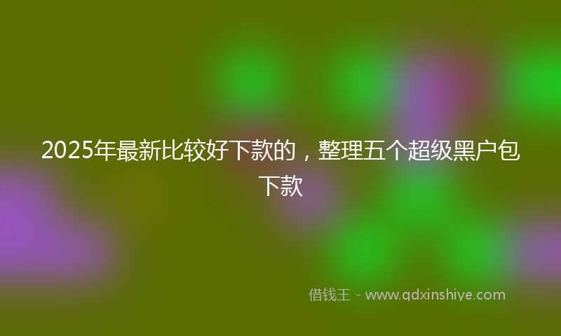 2025年最新比较好下款的，整理五个超级黑户包下款