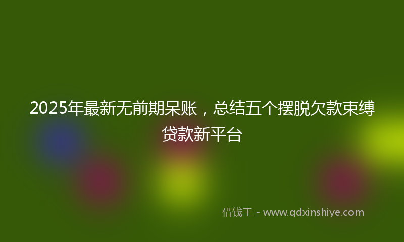 2025年最新无前期呆账，总结五个摆脱欠款束缚贷款新平台