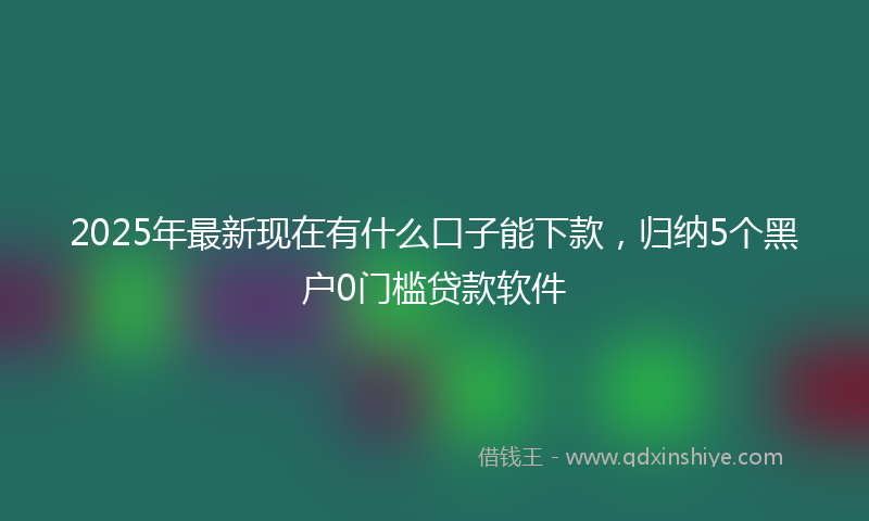 2025年最新现在有什么口子能下款，归纳5个黑户0门槛贷款软件