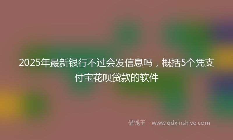 2025年最新银行不过会发信息吗，概括5个凭支付宝花呗贷款的软件