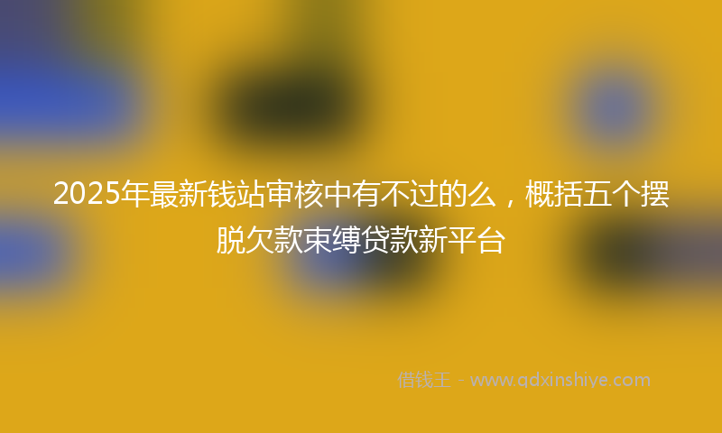 2025年最新钱站审核中有不过的么，概括五个摆脱欠款束缚贷款新平台