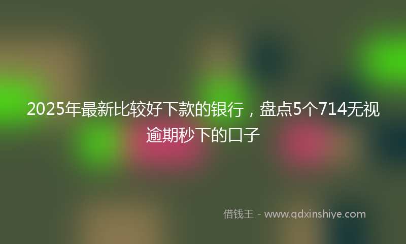 2025年最新比较好下款的银行，盘点5个714无视逾期秒下的口子