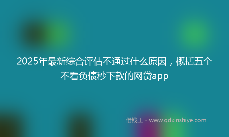 2025年最新综合评估不通过什么原因，概括五个不看负债秒下款的网贷app