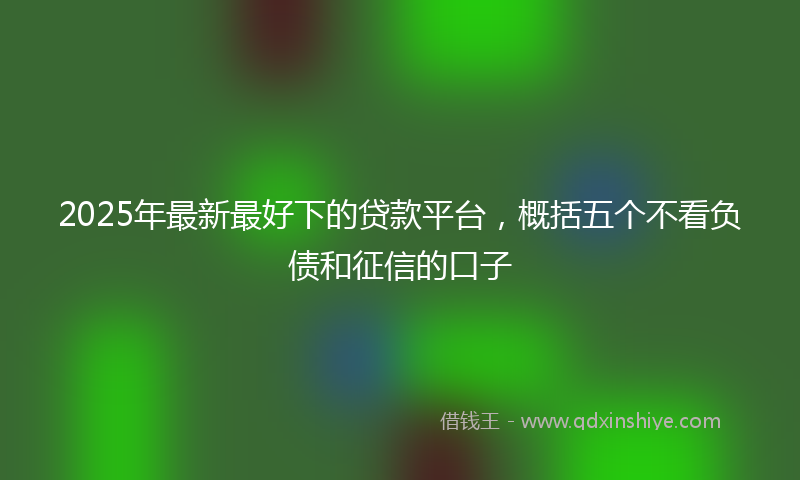 2025年最新最好下的贷款平台，概括五个不看负债和征信的口子