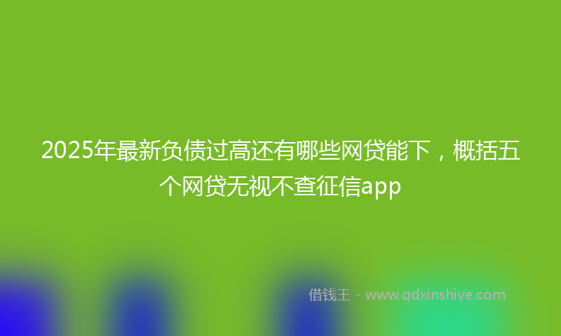 2025年最新负债过高还有哪些网贷能下，概括五个网贷无视不查征信app
