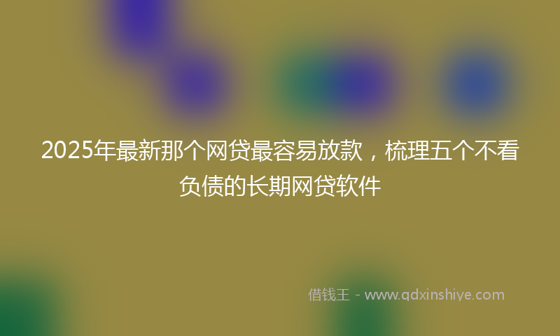 2025年最新那个网贷最容易放款，梳理五个不看负债的长期网贷软件
