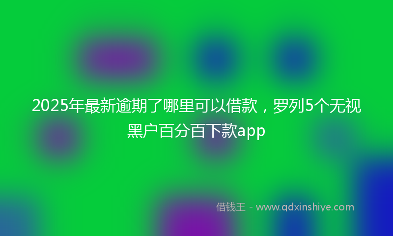 2025年最新逾期了哪里可以借款，罗列5个无视黑户百分百下款app