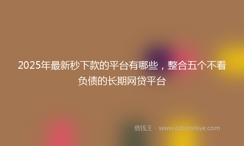 2025年最新秒下款的平台有哪些，整合五个不看负债的长期网贷平台