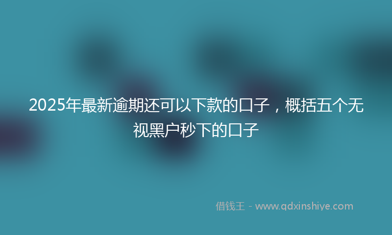 2025年最新逾期还可以下款的口子，概括五个无视黑户秒下的口子
